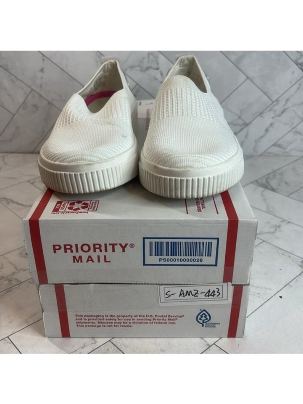 NWT Ryka Womens Vista White Stretch Knit Slip-On Casual Sneakers Shoes Size 9M - Picture 9 of 9